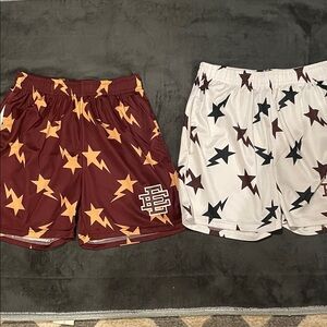 Men's Athletic Shorts with Star Pattern